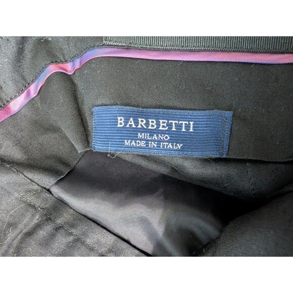 Mens Barbetti Dress Pants Size 35x30.5 Pleated 100% Wool Vitale Barberis 194 - Picture 4 of 6